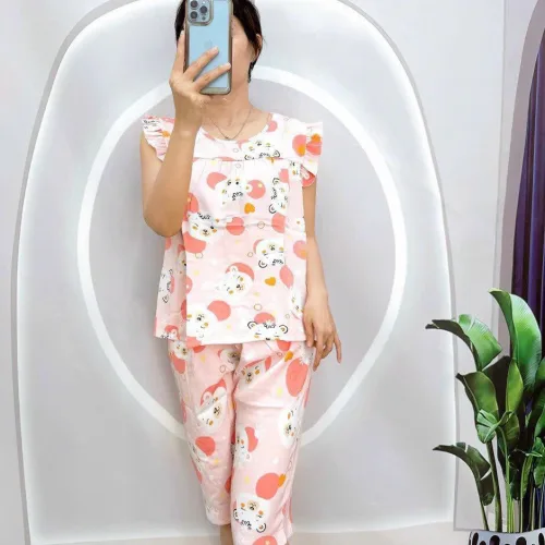 Đồ bộ áo sát nách quần lửng nhiều hoạ tiết
