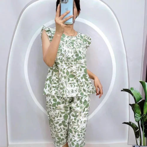 Đồ bộ áo sát nách quần lửng nhiều hoạ tiết