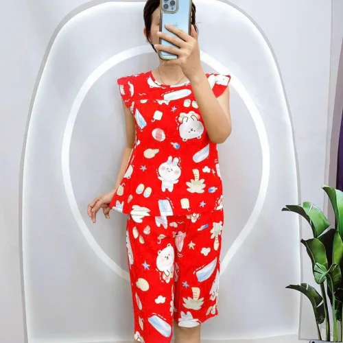 Đồ bộ áo sát nách quần lửng nhiều hoạ tiết