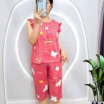 Đồ bộ áo sát nách quần lửng nhiều hoạ tiết