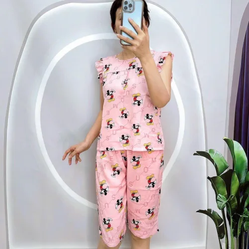 Đồ bộ áo sát nách quần lửng nhiều hoạ tiết