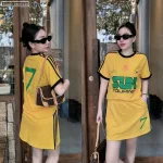 Đồ bộ áo thun chân váy thể thao in số 7
