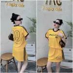 Đồ bộ áo thun chân váy thể thao in số 89