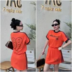 Đồ bộ áo thun chân váy thể thao in số 89