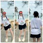 Đồ bộ big size 48- 75  quần đùi áo tay ngắn in hình con thỏ lớn