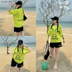 Đồ bộ big size 48- 75  quần đùi áo tay ngắn in hình con thỏ lớn