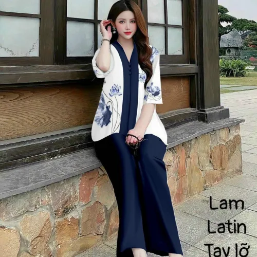 Đồ bộ lam mẫu bà lai đồ trung niên Có 2 size