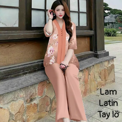 Đồ bộ lam mẫu bà lai đồ trung niên Có 2 size
