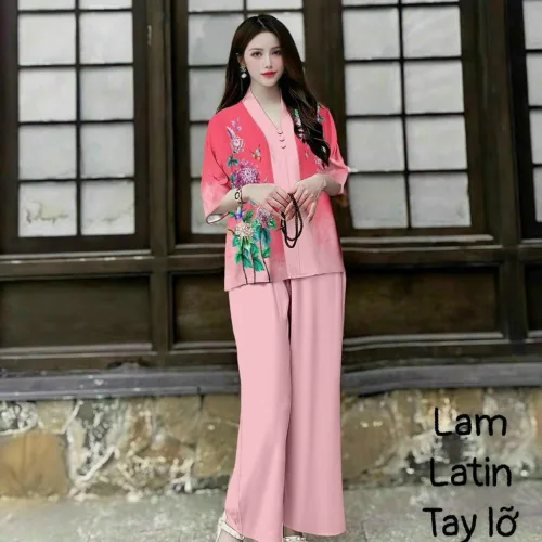 Đồ bộ lam mẫu bà lai đồ trung niên Có 2 size