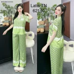 Đồ bộ latin mặc nhà quần dài áo tay ngắn in nhiều hoạ tiết