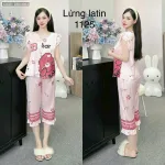 Đồ bộ latin siêu mát quần lửng áo sát nách bèo