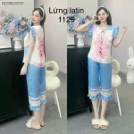 Đồ bộ latin siêu mát quần lửng áo sát nách bèo