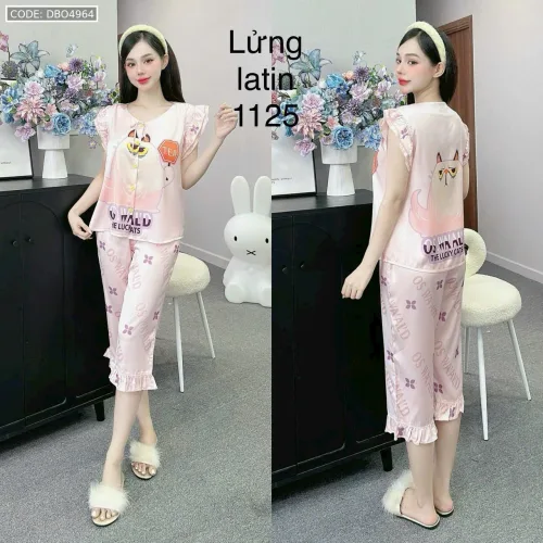 Đồ bộ latin siêu mát quần lửng áo sát nách bèo
