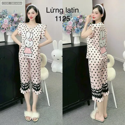 Đồ bộ latin siêu mát quần lửng áo sát nách bèo