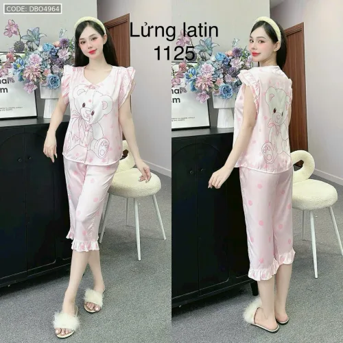 Đồ bộ latin siêu mát quần lửng áo sát nách bèo