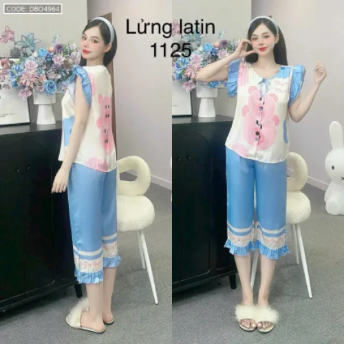 Đồ bộ latin siêu mát quần lửng áo sát nách bèo