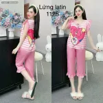 Đồ bộ latin siêu mát quần lửng áo sát nách bèo