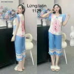 Đồ bộ latin siêu mát quần lửng áo sát nách bèo nhiều hình dễ thương