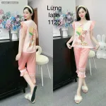 Đồ bộ latin siêu mát quần lửng áo sát nách bèo nhiều hình dễ thương