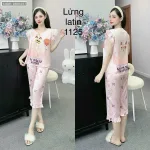 Đồ bộ latin siêu mát quần lửng áo sát nách bèo nhiều hình dễ thương