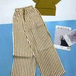 Đồ bộ mặc nhà cao cấp quần dài sọc áo tay ngắn trơn