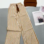 Đồ bộ mặc nhà quần dài sọc áo tay ngắn màu trơn