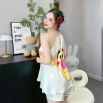 Đồ bộ mặc nhà siêu mát quần đùi latin áo yếm in hình