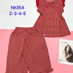 Đồ bộ mặc nhà vải kate quần lửng áo sát nách bèo