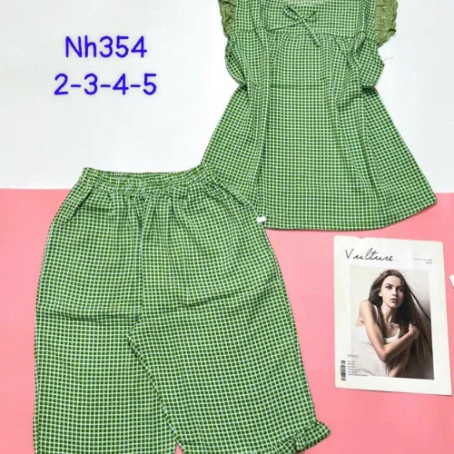Đồ bộ mặc nhà vải kate quần lửng áo sát nách bèo