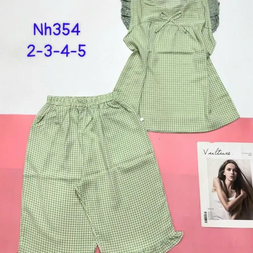 Đồ bộ mặc nhà vải kate quần lửng áo sát nách bèo