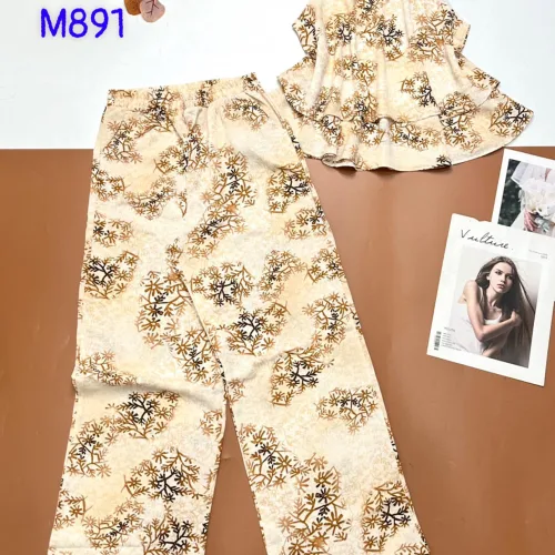Đồ bộ mango mặc nhà quần dài áo sát nách hai tầng in nhiều hoạ tiết