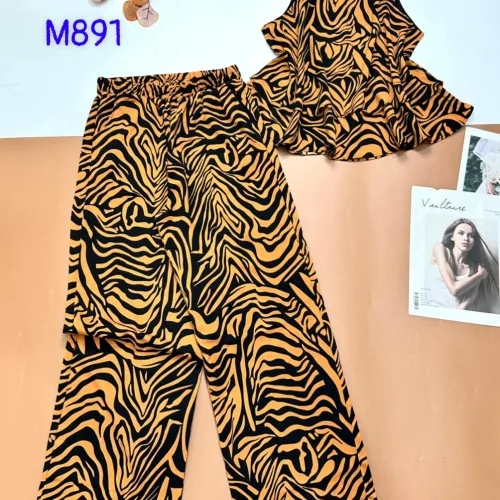 Đồ bộ mango mặc nhà quần dài áo sát nách hai tầng in nhiều hoạ tiết