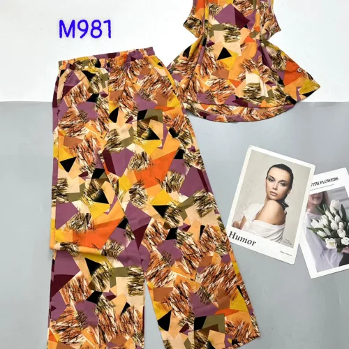 Đồ bộ mango mặc nhà quần dài áo sát nách in hoạ tiết
