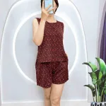 Đồ bộ mango mặc nhà quần đùi áo sát nách nhiều hoạ tiết