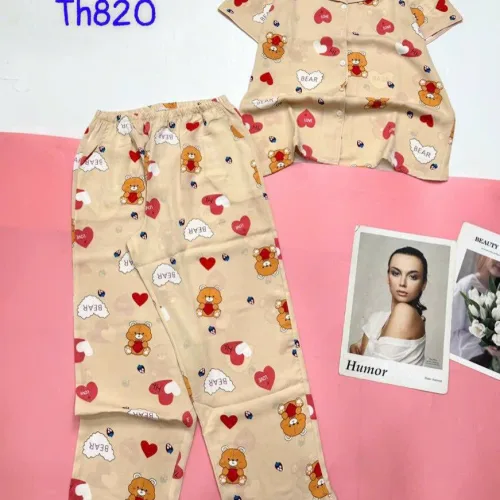 Đồ bộ mango pijama quần dài áo ngắn nhiều hoạ tiết