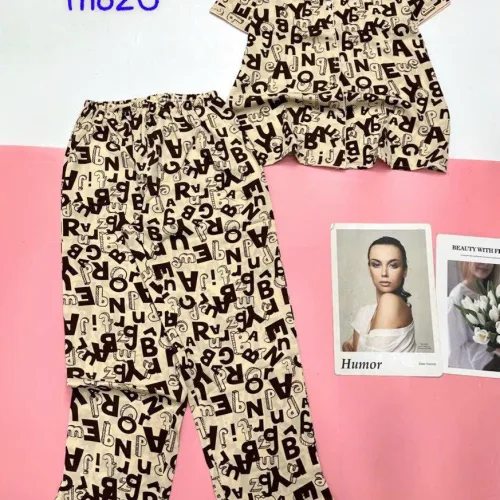 Đồ bộ mango pijama quần dài áo ngắn nhiều hoạ tiết
