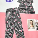 Đồ bộ mango pijama quần dài áo ngắn nhiều hoạ tiết