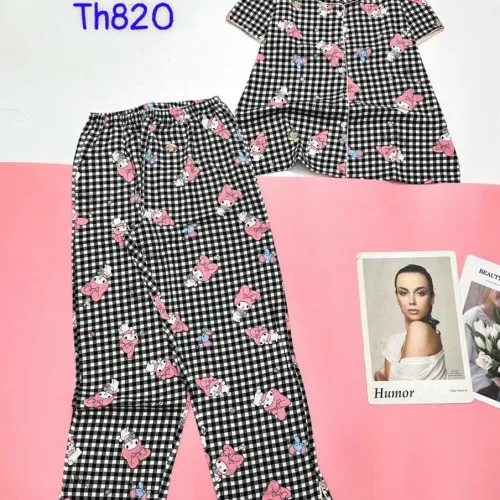 Đồ bộ mango pijama quần dài áo ngắn nhiều hoạ tiết