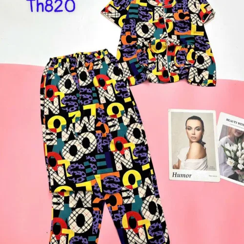 Đồ bộ mango pijama quần dài áo ngắn nhiều hoạ tiết