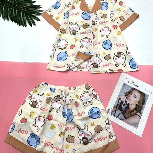Đồ bộ mango pijama  quần đùi áo tay ngắn nhiều hình