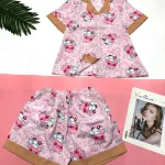 Đồ bộ mango pijama  quần đùi áo tay ngắn nhiều hình