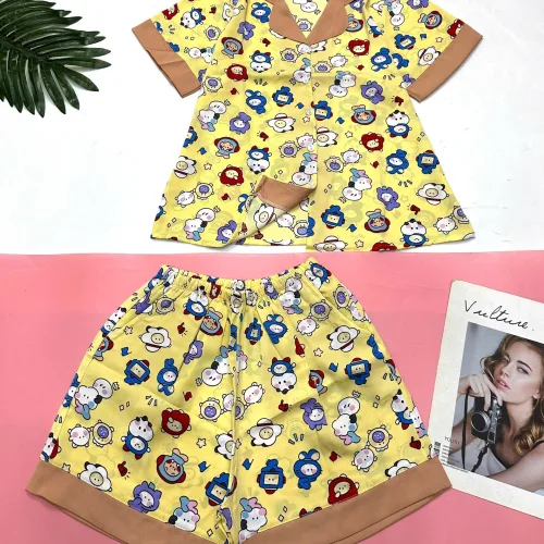 Đồ bộ mango pijama  quần đùi áo tay ngắn nhiều hình