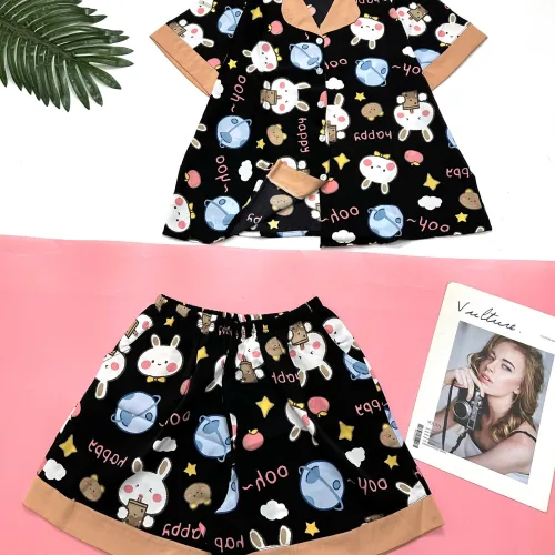 Đồ bộ mango pijama  quần đùi áo tay ngắn nhiều hình