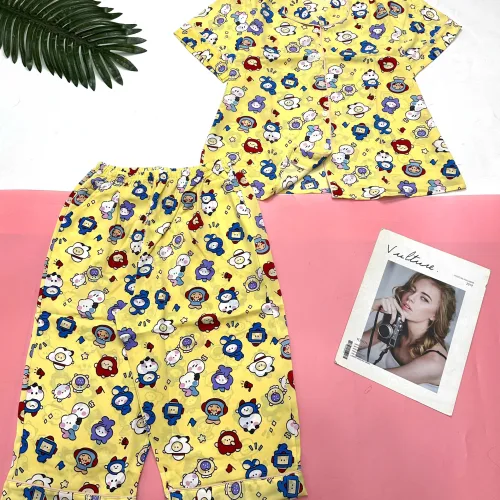 Đồ bộ mango pijama  quần lửng áo tay ngắn nhiều hình khác nhau