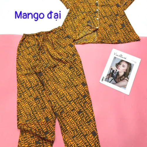 Đồ bộ mango pijama  quần lửng áo tay ngắn nhiều hình khác nhau
