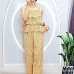 Đồ bộ mango quần dài áo dây bản 4 tầng