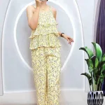 Đồ bộ mango quần dài áo dây bản 4 tầng