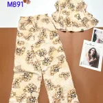 Đồ bộ mango quần dài áo sát nách 2 tầng