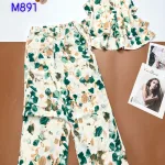 Đồ bộ mango quần dài áo sát nách 2 tầng