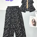 Đồ bộ mango quần dài áo sát nách in nhiều  hoạ tiết